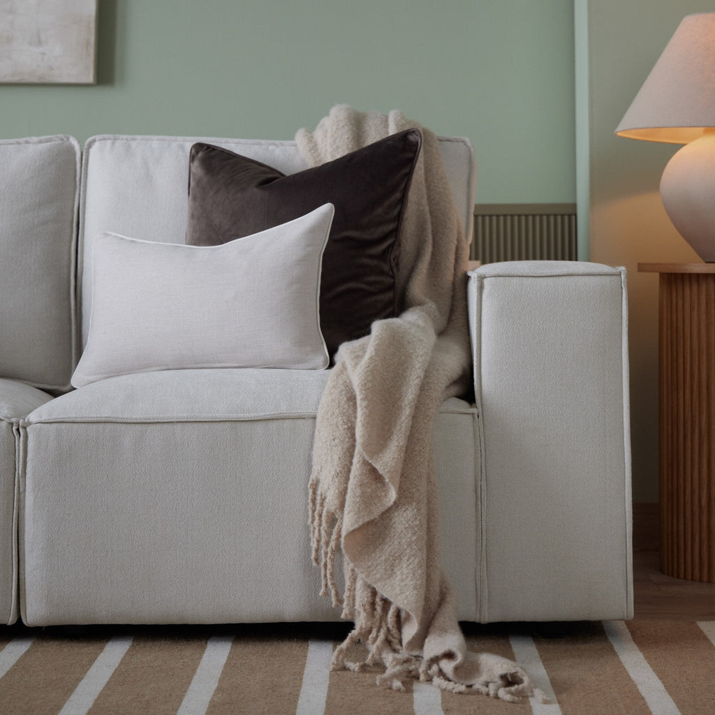 Brooklyn Large Right Hand L-Shape Sofa - Ivory