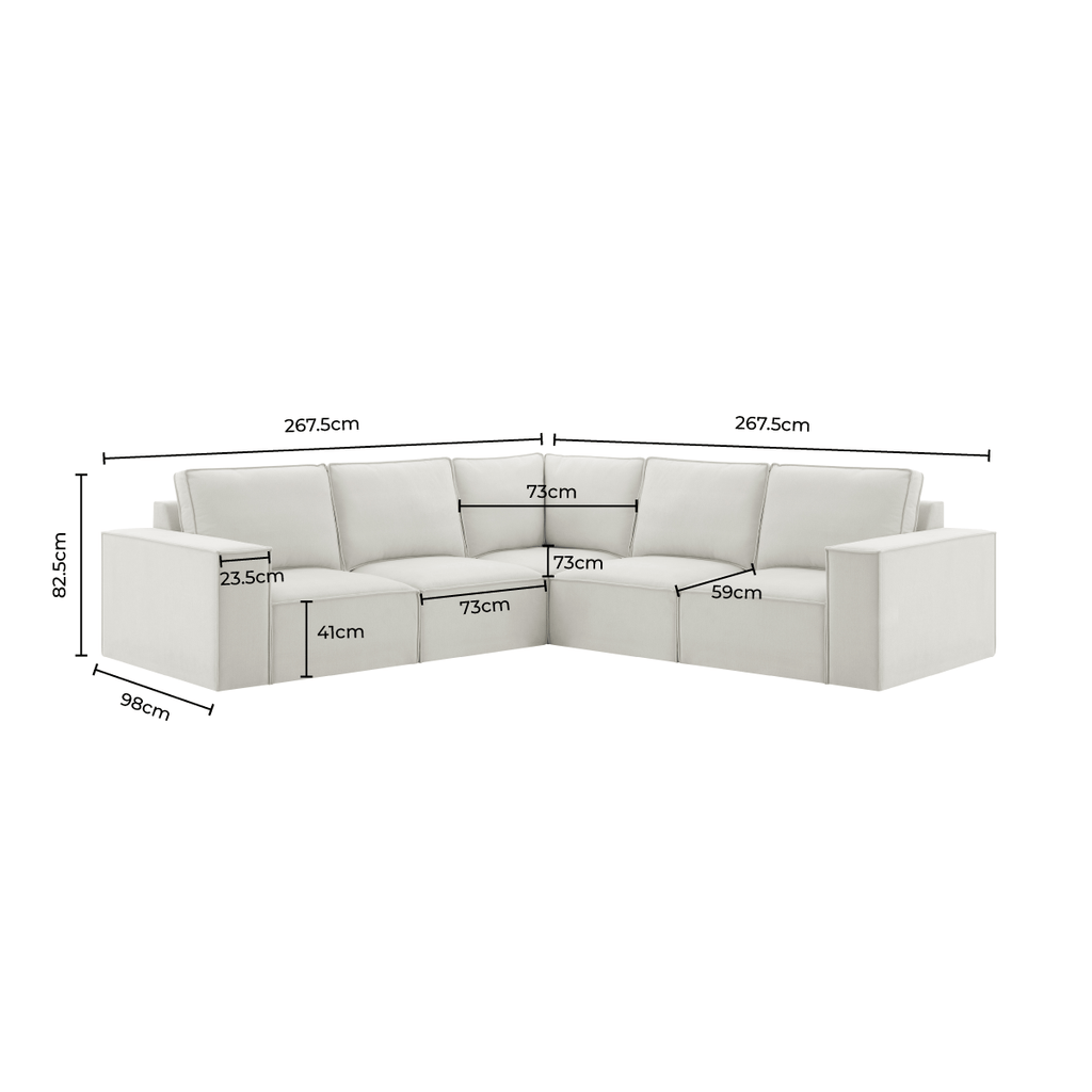Brooklyn Large Left Hand Corner Sofa - Ink