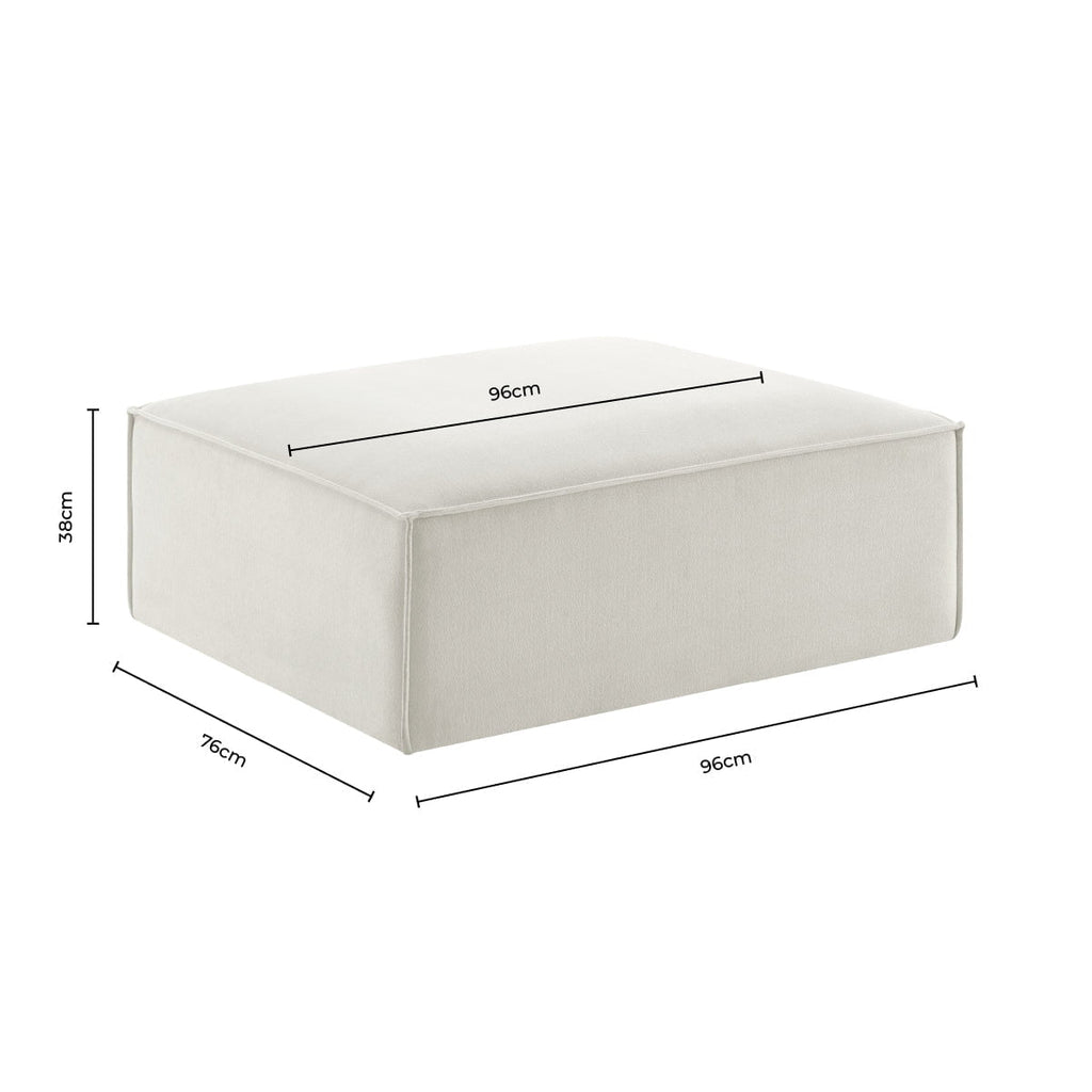 Brooklyn Pouffe - Ivory