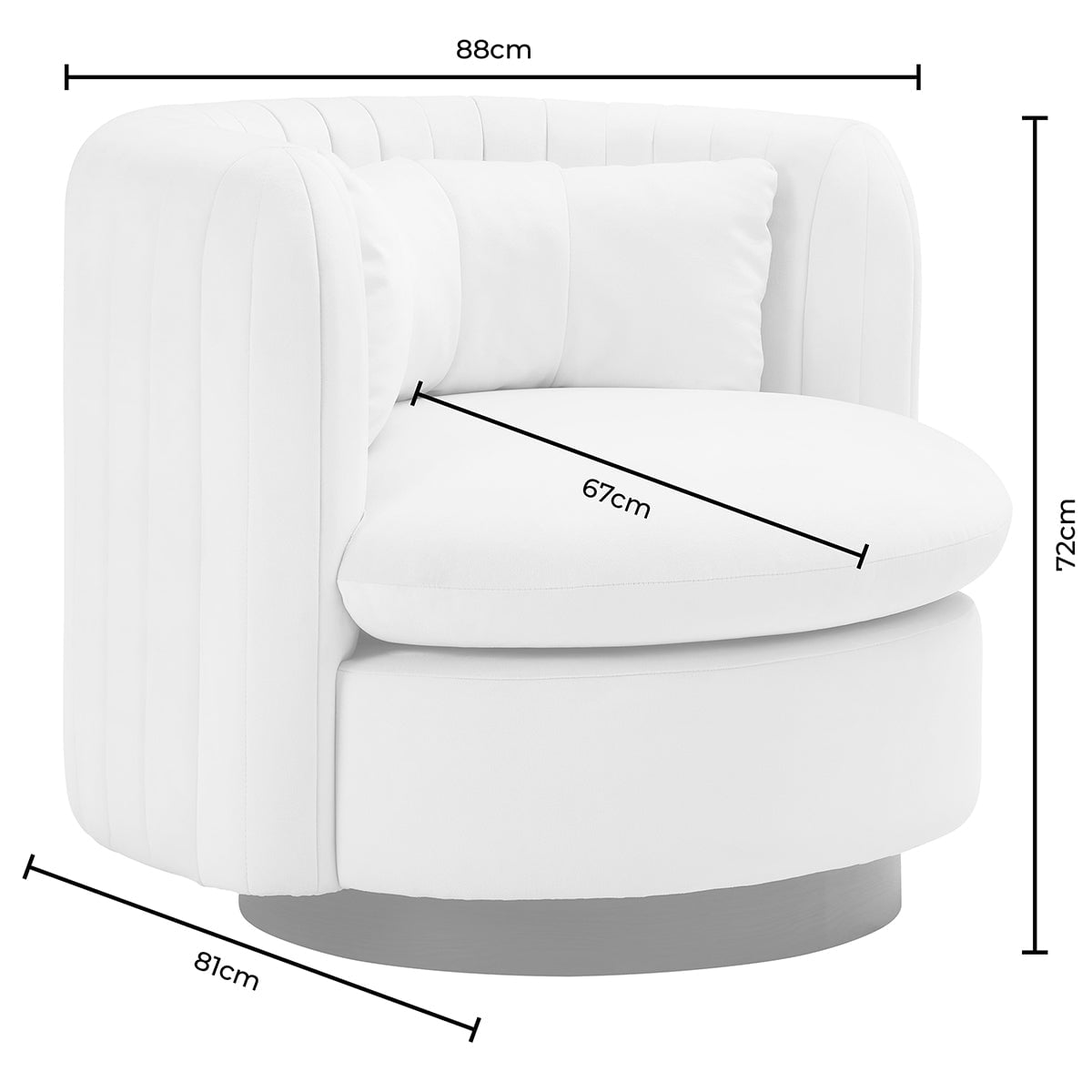 Daisy Round Accent Chair - Rich Green