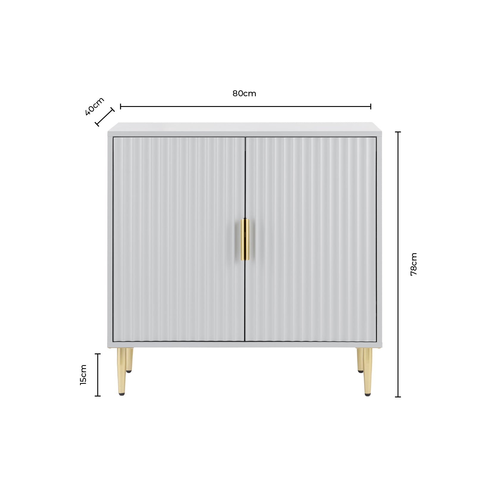 Evie Small Sideboard - White/Wood Effect