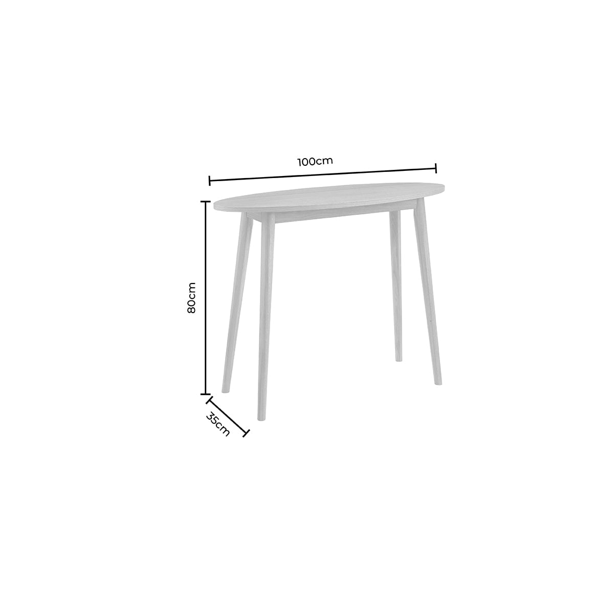 Heidi Oak Console Table - Light Wood