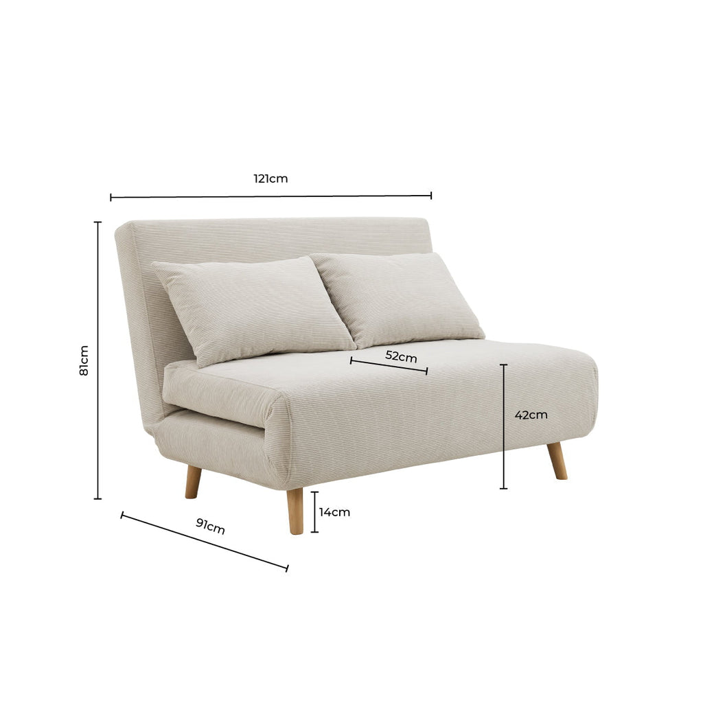 Seattle Double Click Clack Sofa Bed - Mauve