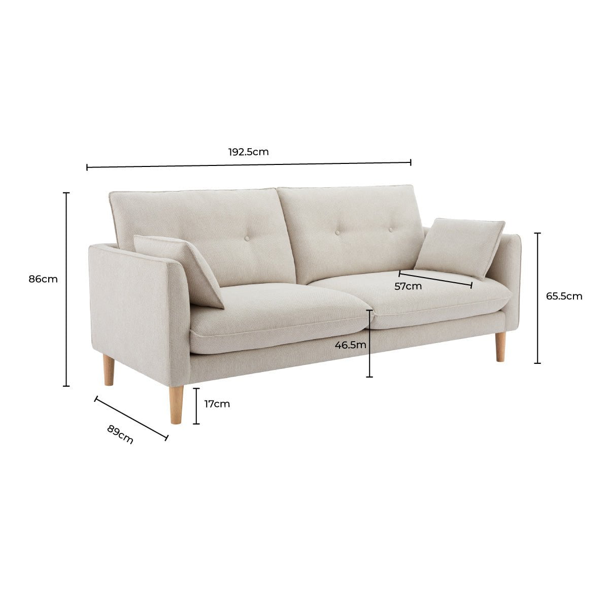 Shoreditch 3 Seater Sofa - Woven Green
