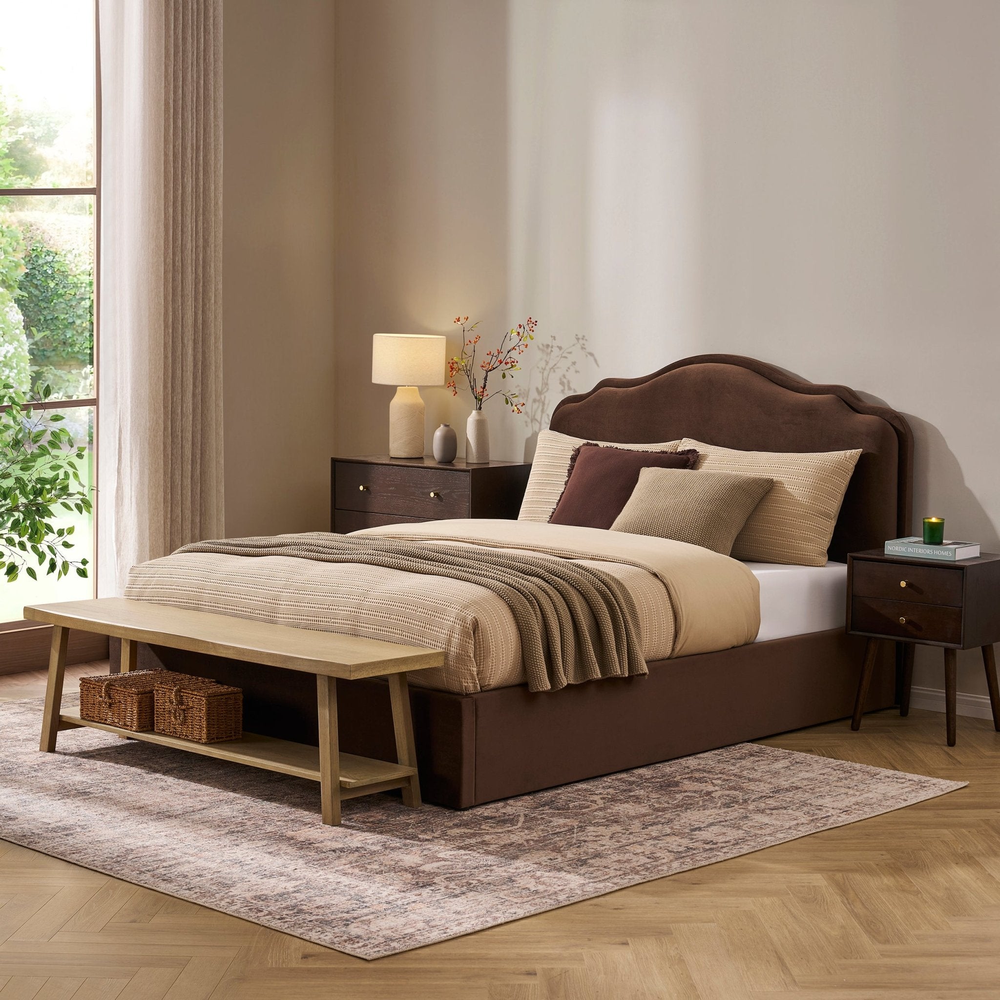 Heidi Oak 2 Door Wardrobe - Walnut