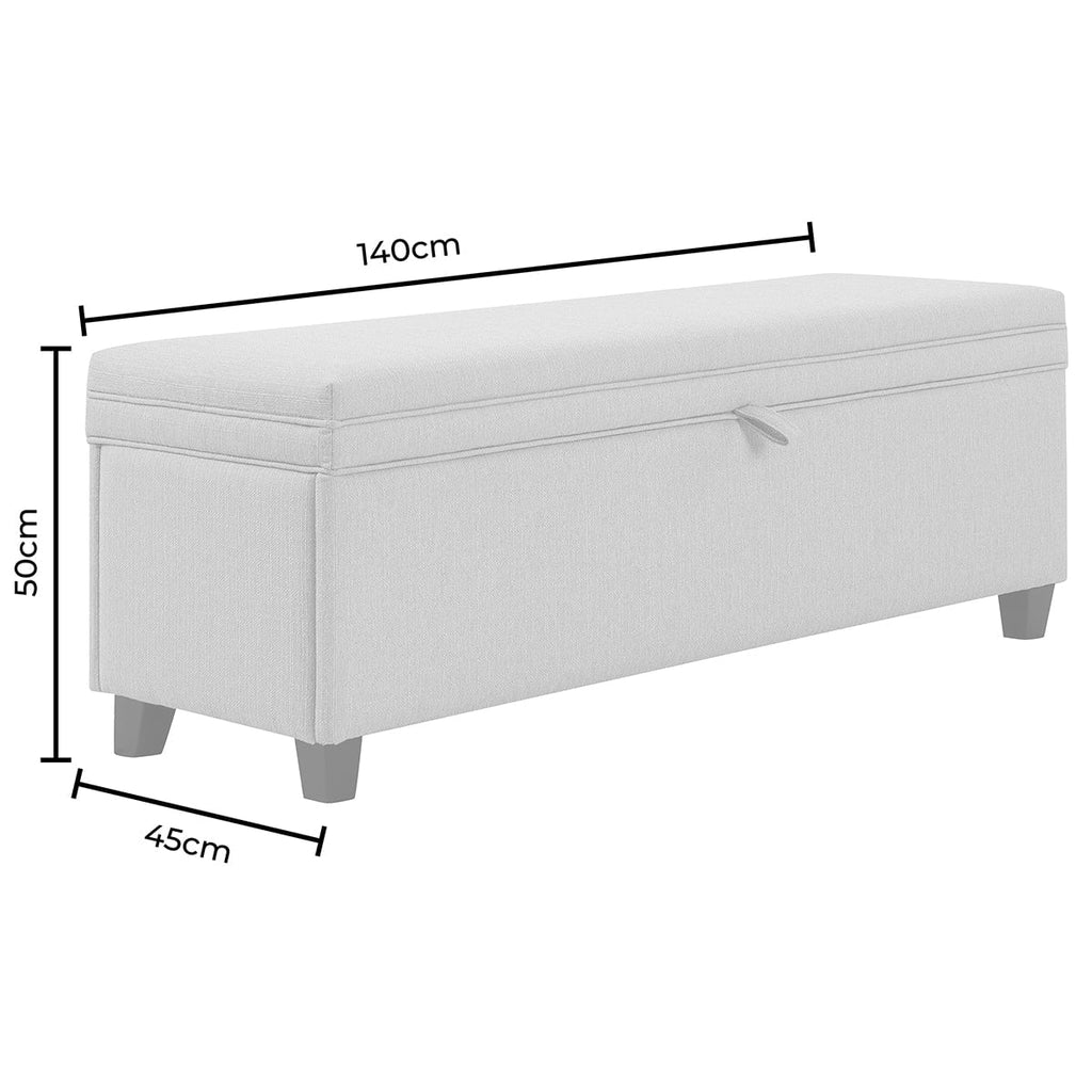 Windermere Storage Ottoman - Rust